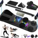 Pilates Board, Foldable Pilates Reformer Set for Home Workout with Timer, 6-in-1 Multifunctional Portable Reformer Pilates Machine at Home Pilates Equipment for Fitness, Exercise, Abs, Core Training