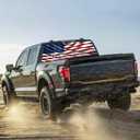 Rear Window Decals for Trucks - 65x22 in Back Window American Flag Decals Fit Most Pickup Trucks SUV, Vinyl Back Window Decal Truck Rear Window Graphics for Personalized Decoration