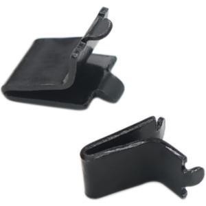 Adjustable Steel Pilaster Shelf Clip Support, Shelving Bracket Clips for Metal and Wood Shelves (20, Black)