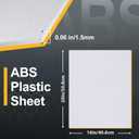 Plastic Sheet 16" x 20" x 0.06", White PVC Board Flexible Moldable Impact Strength and High Tensile 1/16" Thick (1.5mm) for Crafts Materials Home Decor and Handicrafts, Abs Plastic Sheets 6 Pack