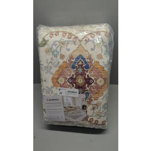 6x9 Area Rugs for Living Room, Bedroom - Machine Washable, Non-Slip Bedside Rug, Large Soft Floor Carpet for Office, Dining Room, Farmhouse and Home Decor, Charm/Beige