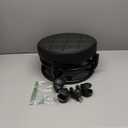 FURWOO Low Roller Seat PU Leather Rolling Stool with Wheels for Manicure, Mechanic,Home Office, Garage Shop Black