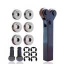 7pcs high-Strength Double-Wheel Lathe knurling Tools Diagonal Diagonal knurling Wheel Pitch 0.5/1.0/2.0mm