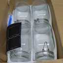 AuroTrends Glass Jars with Airtight Lid 50oz 4Pack, 1500ml Glass Canisters with Airtight Lids- Mason Jar with Clamp Lid for Pantry Storage (50 fl.oz, Set of 4)
