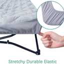 Sheet for Regalo My Cot Portable Toddler Bed, Joovy Travel Cot (Sheet Only, Bed not Included), Soft Child Travel Cot Padded Cover, Grey