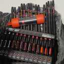 Geinxurn 52pcs Impact #1#2#3 Phillipes Screwdriver Bits Set, 1” 2” 3” 6” (PH1/PH2/PH3) Magnetic S2 Steel Cross Driver Bits Set and 1pc Impact Bit Holder with Color Coded Base