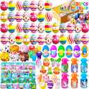 DMIGHT 36 PCS Prefilled Easter Party Favors Including Keychains, Stampers, Easter Party Decorations