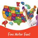 Learning Resources Magnetic U.S. Map Puzzle - Educational Map of The United States of America, Geography Matching Games, Kids Homeschool and Classroom Must Haves, Gifts for Boys and Girls