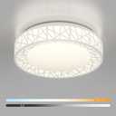 12 Inch Flush Mount Ceiling Light, Modern White LED Ceiling Light Fixture, 20W 1400LM 2700-6500K Adjustable, Dimmable Ceiling Lights for Bedroom, Kitchen, Hallway, Bathroom, ETL