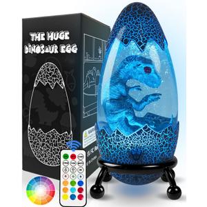 Dinosaur Lamp, LED Dinosaur Egg Night Light with Remote Control 13 Color Changing, Touch & Remote Control Decor for Home, Kids Room Christmas Birthday Gifts Idea