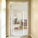 Lumizone Extra Tall Cat Gate 55.12" High 29.92"-42.51" Wide Pet Gate White