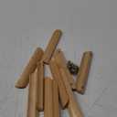 Semetall 10pcs Wooden Pull Handles,Solid Wood Drawer Handles for Kitchen Cabinet Dresser Door, 128mm/5.04" Hole Distance