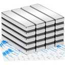 24 Pack Bar Product, Rectangle Items, Rare Earth Products, Double Sided Product with Adhesive Backing, Metal Bars Strip for Home, Office, and Garage Organization