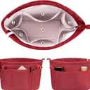 Vercord Purse Insert Organizers for Tote Handbag Bag in Bag with Zipper Liner Bag Organizer for Women 14 pockets