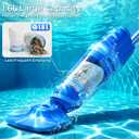Pool Vacuum for Above Ground Pool, 1427 GPH Powerful Stable Suction, Telescopic Pole up to 90.7", 1H Runtime, Cordless Pool Vacuum for Inground Pools, Extra-Large Filter, Ideal for Leaves/Sand/Debris