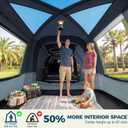 5/6 Person SUV Tent for Camping, SUV Tailgate Tent,Truck Car Tent Weather Resistant Portable for Car SUV Van Camping, Includes Rainfly and Storage Bag, 10' W X 8' L X 7.1' H