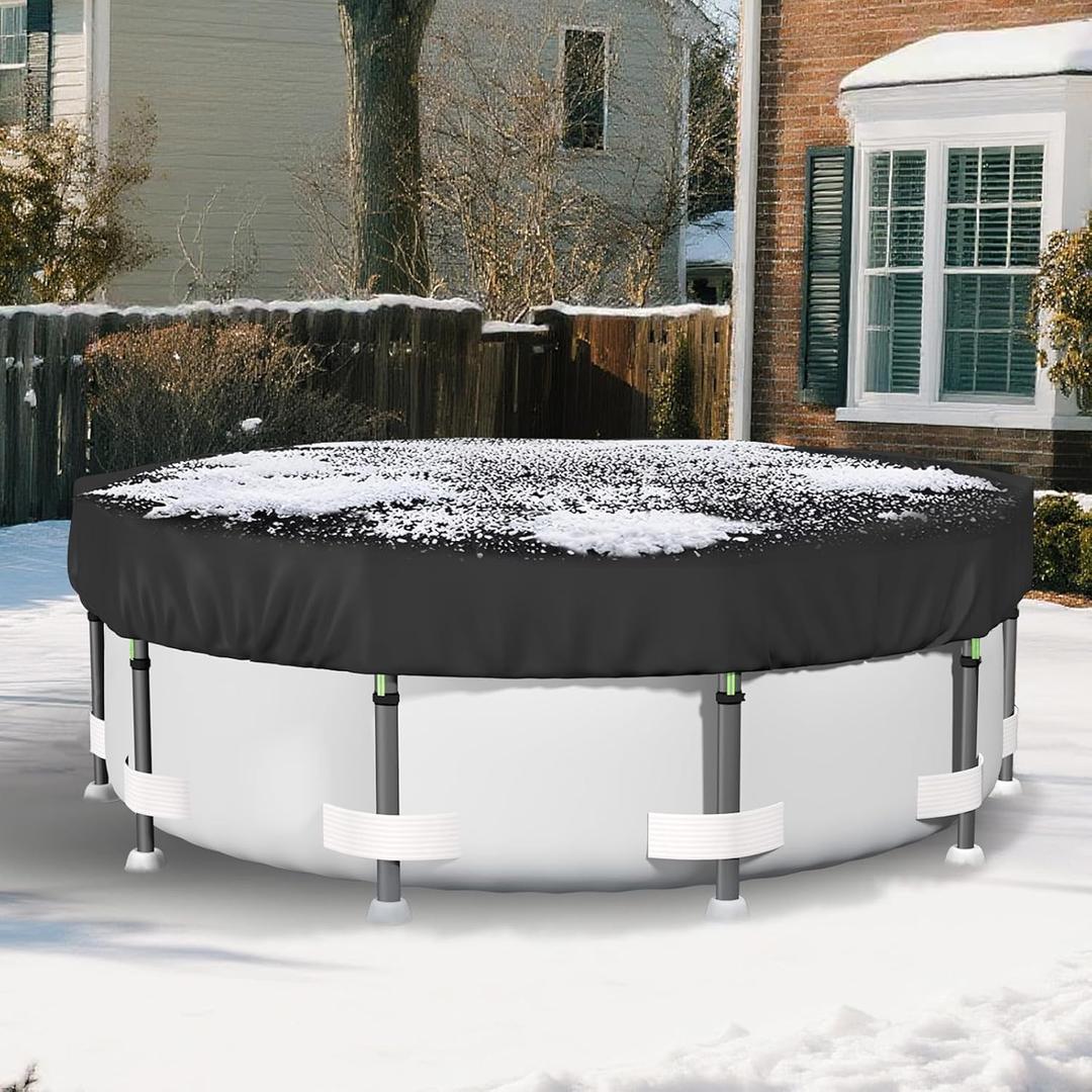 16FT Winter Pool Cover for Above Ground Pools, Safana Round Pool Winter Cover, Tear Resistant Fabric Swimming Pool Covers, Superior Strength & Durability, Prevent Leaves, UV Resistance