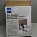 Medline Bed Assist Bar with Storage Pocket, Height Adjustable Bed Rail for Elderly Adults, Assistance for Getting In and Out of Bed at Home