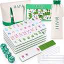1.2'' American Mahjong Set 160 Mahjong Tiles, Botanical Style, Green, 1.2" x 0.9" x 0.5"