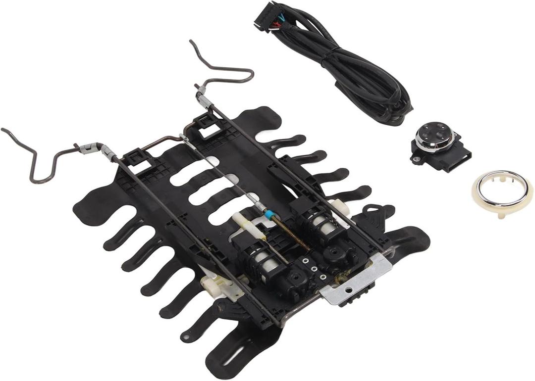 Car Seat Back Lumbar Support for Suitable for Cars, RVs, Commercial Vehicle, 4 Way Switch Build In Adjustable Electric Lifting Pallet Two Motor Relaxing Lumbar Board