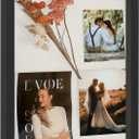 Muzilife 16x20 Shadow Box Frame in Black with MDF Wood Frame and Soft Linen Back, Large Shadow Box Display Case for Memorabilia, Photos, Flowers for Wall or Tabletop Display with 8 pins