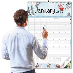 Guasslee 2026 Large Wall Calendar,20"x 30" Vertical Jumbo Hanging Wall Planner,18 Monthly Calendar from Jan. 2026 to Jun. 2027 with Lines,Spiral Binding and Notes for Easy Organizing