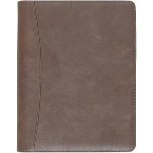 Fan&Ran 2026 Zipper Planner Organizer, Daily Planner Refills with Simulated Leather Cover, 7-Ring Mini Binder, Desk Size, Vintage Brown