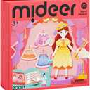 Mideer Paper Doll Kits, Reuseable Dress Up Paper Doll with Storage Box, DIY Dress Up Games for Girls Ages 4-7, Kids Fashion Design Kit with 240 Colorable Clothing Stickers and Dual Tip Colored Pencils