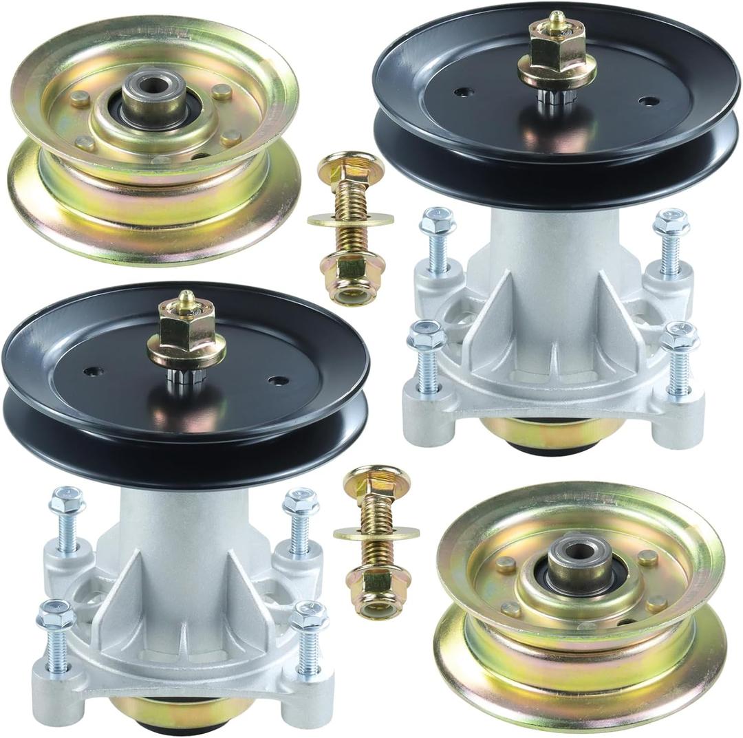 2 Pack 587819701 Spindle Assembly Kit with 532199789 Pulley 177968 Pulley Replaces 587819701, 532187281, 587253301, 587820301, 587125401, 532187292, 532192870, 187281, 187292, 192870, 21549012