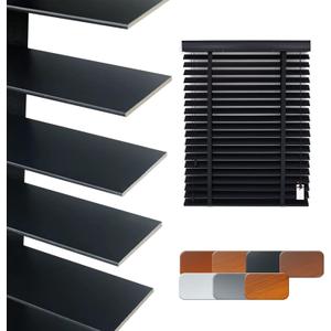 Solid Wood Blackout Blinds, 2" Slats 100% Room Darkening for Home Bedroom Bathroom Living Room Windows 28x48inch