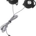 UKCOCO Clip on Ear Headphones Over-the-Ear Stereo Headset with Earhook Wired Earphones Compatible for Mp3 Player Computer Tv