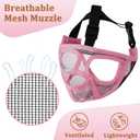 Mayerzon Short Snout Dog Muzzle for French Bulldog with Full Pant Design to Prevent Eating Biting, Soft Mesh Dog Muzzle for Shih Tzu Pug English Bulldog for Grooming Walking, Allow to Drink and Feed, S