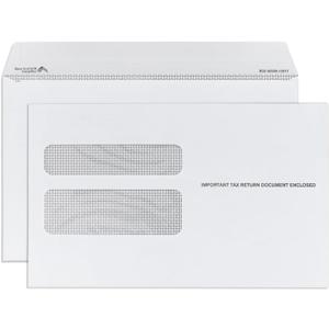 50 W2 Envelopes 2025 SelfSeal For W2 2Up IRS Tax Forms W2 Double Window Security Envelopes For QuickBooks Online, Desktop, ADP and Other Software W2 Forms,5 5/8’’ x 9’’ Pack of 50 Envelopes