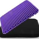 Ergonomic Gel Seat Cushion for Long Sitting, Tailbone and Coccyx Pain Relief, Office Chair Comfort, Wheelchair Pad, Chair Cushion for Back Support, Comfort Wheelchair Seat Cushions (Light Purple)