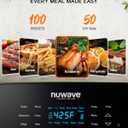 Nuwave Brio 15.5Qt Air Fryer Rotisserie Oven, X-Large Family Size, Powerful 1800W, 4 Rack Positions, 50-425F Temp Controls, 100 Presets & 50 Memory, Integrated Smart Thermometer, Linear T Technology