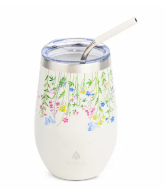 Core Home Wine Tumbler  17OZ - -Grey Floral