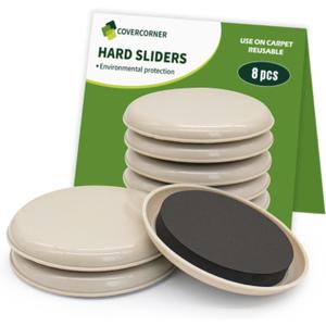 Furniture Sliders for Carpet 8 PCS - 4 3/4 inch Furniture Moving Slider Chair Legs Floors Protectors Move Your Furniture Easy & Safely(for Carpet)