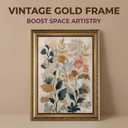 Vintage Gold Framed Wall Art Boho Wall Decor Botanical Canvas Art Floral Pictures Watercolor Paintings Earthy Artwork Minimalist Prints for Kitchen Bedroom Living Room