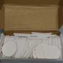 150 Church Candles with Drip Protectors for Devotional Candlelight Vigil Service, Box of 150 Candles, Unscented White 5" H X 1/2" D, No Smoke