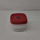 Rubbermaid Easy Find Lids 3-Cup Food Storage Containers with Red Vented Lids (Pack of 3 Containers)