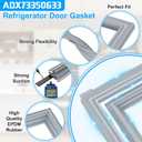 Upgraded ADX73350633 Refrigerator Door Gasket Compatible with LG Refrigerator Door Seal ADX72930408 ADX73350609 AP6800571 PS12588648 Kenmore Refrigerator Door Gasket Seal Gray Fridge Door Seal(Right)