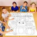 8 x Fall Thanksgiving Turkey Poster Coloring Large Turkey Collaborative Arts Crafts DIY Autumn Pumpkin Coloring Banner for Home School Family Classroom Bulletin Board Supply Activities Game Project