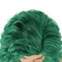 GNIMEGIL 28 inch Long Curly Wigs for Women Green Wig Cosplay Thick Hairline St. Patrick's Day Carnival Party Wig Halloween Costume Hairstyle