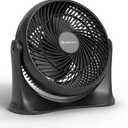 Comfort Zone 11-Inch High-Velocity Tabletop Air Circulator Fan  Quiet 3-Speed Personal Turbo Fan with 90 Adjustable Tilt & Carry Handle  Compact Desk Fan for Home, Office, or Bedroom  Black