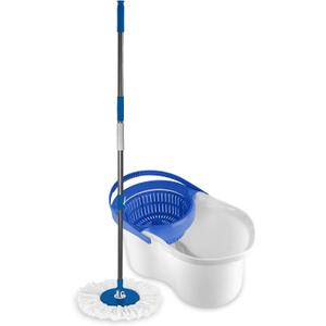 Clorox Microfiber Spin Dry Microfiber Mop and Bucket System, Blue/White