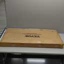 VEVOR 40" x 40" UPF 50+ Polycarbonate Window Door Awning Canopy, Modern Style, Brown Board & Black Bracket, Front Door Overhang Awning