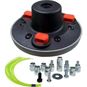 Universal Weed Eater Head, Easy Load String Trimmer Head Replacement Weed Wacker Head for Echo, Ego, Dewalt, Stihl, and Husqvarna, Includes 12pcs 1FT-0.095" Trimmer Line (Grey & Black)