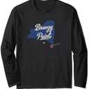 Breezy Point New York Queens NY Map Long Sleeve T-Shirt, L
