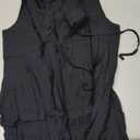 Vestidos de Verano para Mujer 2025,Summer Dresses for Women Casual Sleeveless Tie Front Pleated Loose Short Dress Black