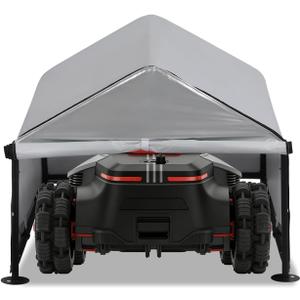 Robot Mower Garage Storage Outdoor Wire Free Robot Lawn Mower Shade Shelter with Roller Shutters and Removable Door Durable Water-Proof and UV-Proof Polyester Oxford Cover 29.130.724.8